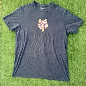 Fox Racing Navy T-Shirt with Fox Logo Graphic, size XL